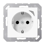 Beperkte Voorraad Jung HOME BT A 1521 S WW Wandcontactdoos met randaarde Alpine wit