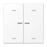 Aanbieding Jung LS 102 KO5P WWM Schakelwip met lens en pijlsymbolen 2-voudig Sneeuwwit mat