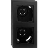 Superprijs Gira 106209 Opbouwbehuizing Compleet met afdekraam 2-voudig voor E2 Zwart mat
