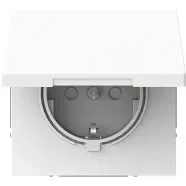 Express Levering Busch Jaeger 20 EUKB-44G Busch-art linear Wandcontactdoos met randaarde en klapdeksel Studiowit