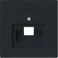 Shop Nu Busch Jaeger 1803-45M Busch-art linear Centraalplaat met labelveld Data aansluiting 1-voudig Zwart mat