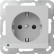 Fabrieksprijs Gira 4170015 Systeem 55 Wandcontactdoos met randaarde 16A 250V met led-oriëntatielicht en verhoogde aanraakbeveiliging (Safety Plus) Grijs mat