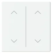 Finale Uitverkoop Busch Jaeger LFAW/A.2.63.11-884 Future Linear Afdekking 2-voudig wip voor keypad met symbool “omhoog omlaag" Studiowit mat