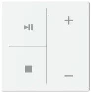 Busch Jaeger LFMW/A.4.63.11-84 Future Linear Afdekking 4-voudig wip voor keypad met symbool “Muziek sturing" Studiowit Bestel Nu