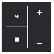 Busch Jaeger LFMW/A.4.63.11-885 Future Linear Afdekking 4-voudig wip voor keypad met symbool “Muziek sturing" Zwart mat Korting
