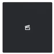 Bestel Nu Busch Jaeger LFST/A.1.63.11-885 Future Linear Afdekking 1-voudig wip voor keypad met symbool “Scene" Zwart mat