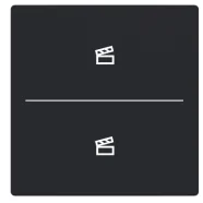 Busch Jaeger LFST/A.2.63.11-885 Future Linear Afdekking 2-voudig wip voor keypad met symbool “Scene" Zwart mat Voordeelprijs