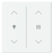 Busch Jaeger LFDW/A.2.63.11-884 Future Linear Afdekking 2-voudig wip voor keypad met symbool “Dimmen/Jaloezie" Studiowit mat Koop Vandaag
