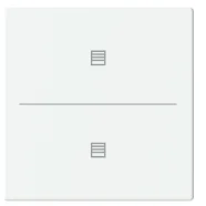 Beperkt Aanbod Busch Jaeger LFJT/A.2.63.11-884 Future Linear Afdekking 2-voudig wip voor keypad met symbool “Jaloezie" Studiowit mat