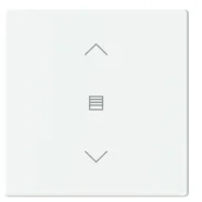 Busch Jaeger LFJW/A.1.63.11-884 Future Linear Afdekking 1-voudig wip voor keypad met symbool “Jaloezie" Studiowit mat Merkproduct