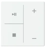Busch Jaeger LFMW/A.4.63.11-884 Future Linear Afdekking 4-voudig wip voor keypad met symbool “Muziek sturing" Studiowit mat Korting