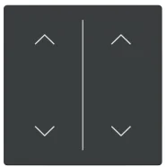 Beperkte Voorraad Busch Jaeger LFAW/A.2.63.11-81 Future Linear Afdekking 2-voudig wip voor keypad met symbool “omhoog omlaag" Antraciet