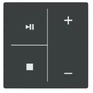 Busch Jaeger LFMW/A.4.63.11-81 Future Linear Afdekking 4-voudig wip voor keypad met symbool “Muziek sturing" Antraciet Nieuw