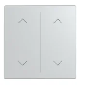 Rechtstreeks Van De Fabrikant Busch Jaeger LFAW/A.2.63.11-83 Future Linear Afdekking 2-voudig wip voor keypad met symbool “omhoog omlaag" Aluzilver