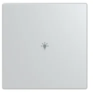 Busch Jaeger LFBT/A.1.63.11-83 Future Linear Afdekking 1-voudig voor keypad met symbool “Verlichting” Aluzilver Meest Verkocht