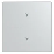 Busch Jaeger LFBT/A.2.63.11-83 Future Linear Afdekking 2-voudig voor keypad met symbool “Verlichting” Aluzilver Merkproduct