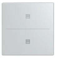 Busch Jaeger LFJT/A.2.63.11-83 Future Linear Afdekking 2-voudig wip voor keypad met symbool “Jaloezie" Aluzilver Rechtstreeks Van De Fabrikant