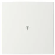 Busch Jaeger LFBT/A.1.55.11-914 Busch-balance SI Afdekking 1-voudig voor keypad met symbool “Verlichting” Studiowit Favoriet