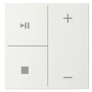 Busch Jaeger LFMW/A.4.55.11-914 Busch-balance SI Afdekking 4-voudig wip voor keypad met symbool “Muziek sturing" Studiowit Uitverkoop