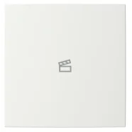 Betaalbaar Busch Jaeger LFST/A.1.55.11-914 Busch-balance SI Afdekking 1-voudig wip voor keypad met symbool “Scene" Studiowit