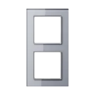 Aanbieding Jung AC 582 GL KG A Creation Glazen afdekraam 2-voudig Kristalgrijs