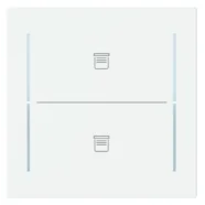 Busch Jaeger LFJT/A.2.70.11-44M Busch-art linear Afdekking 2-voudig wip voor keypad met symbool “dimmen" Studiowit mat Express Levering