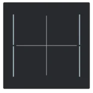 Busch Jaeger LFW/A.4.70.11-45M Busch-art linear Afdekking 4-voudig voor keypad Zwart mat Koop Online