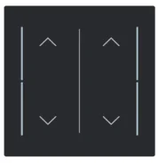 Busch Jaeger LFAW/A.2.70.11-45M Busch-art linear Afdekking 2-voudig wip voor keypad met symbool “omhoog omlaag" Zwart mat Populair