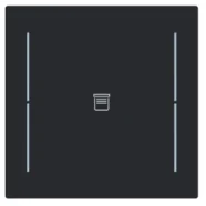 Busch Jaeger LFJ/A.1.70.11-45M Busch-art linear Afdekking 1-voudig wip voor keypad met symbool “Jaloezie" Zwart mat Lage Prijs