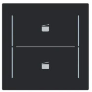 Busch Jaeger LFST/A.2.70.11-45M Busch-art linear Afdekking 2-voudig wip voor keypad met symbool “Scene" Zwart mat Must-Have
