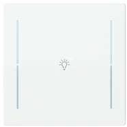 Busch Jaeger LFB/A.1.70.11-44G Busch-art linear Afdekking 1-voudig voor keypad met symbool “Verlichting” Studiowit Favoriet