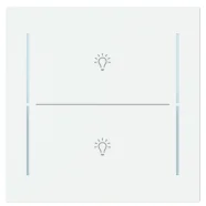 Veilige Betaling Busch Jaeger LFBT/A.2.70.11-44G Busch-art linear Afdekking 2-voudig voor keypad met symbool “Verlichting” Studiowit