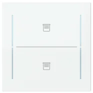 Busch Jaeger LFJT/A.2.70.11-44G Busch-art linear Afdekking 2-voudig wip voor keypad met symbool “dimmen" Studiowit Meest Verkocht
