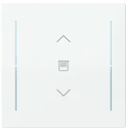 Busch Jaeger LFJW/A.1.70.11-44G Busch-art linear Afdekking 1-voudig wip voor keypad met symbool “Jaloezie" Studiowit Beste Prijs