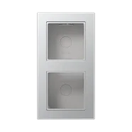 Uitverkoop Jung A 5582 BF A AL A CUBE Opbouwkap 2-voudig Aluminium