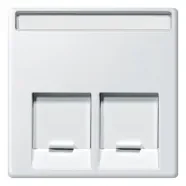 Schneider Electric Merten MTN469919 Systeem M Inzetstuk RJ45 Actassi Tekstveld 2-voudig Polarwit Veilige Betaling