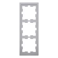 Schneider Electric Merten MTN4030-6536 Systeem Design D-Life 3-voudig afdekraam RVS look Laatste Versie
