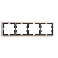 Schneider Electric Merten MTN4040-6551 Systeem Design D-Life 4-voudig afdekraam Metaal champagne Merkproduct