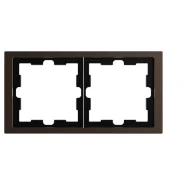 Schneider Electric Merten MTN4020-6552 Systeem Design D-Life 2-voudig afdekraam Metaal Mocca Nieuw