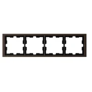 Schneider Electric Merten MTN4040-6552 Systeem Design D-Life 4-voudig afdekraam Metaal Mocca Must-Have