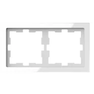 Schneider Electric Merten MTN4020-6520 Systeem Design D-Life 2-voudig afdekraam Glas Wit Beste Prijs