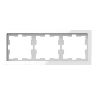 Schneider Electric Merten MTN4030-6520 Systeem Design D-Life 3-voudig afdekraam Glas Wit Exclusieve Aanbieding