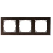 Schneider Electric Merten MEG4030-3671 M-Pure Decor 3-voudig afdekraam Hout Wenge Hete Deal