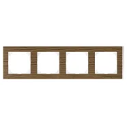 Schneider Electric Merten MEG4040-3674 M-Pure Decor 4-voudig afdekraam Hout Eiken Gratis Retour