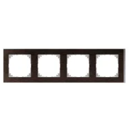 Schneider Electric Merten MEG4040-3671 M-Pure Decor 4-voudig afdekraam Hout Wenge Voordeelprijs