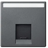 Beperkte Voorraad Schneider Electric Merten MTN465814 Systeem M Inzetstuk RJ45 Actassi Tekstveld 1-voudig Antraciet