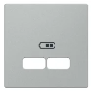 Rechtstreeks Van De Fabrikant Schneider Electric Merten MTN4367-0460 Systeem M Centraalplaat voor USB-oplader Aluminium