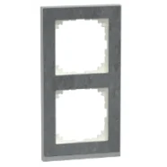 Schneider Electric Merten MEG4020-3669 M-Pure Decor 2-voudig afdekraam Leisteen Beperkte Voorraad