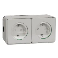 Schneider Electric Merten MUR39035 Mureva Styl 2-voudig Buitenstopcontact Horizontaal Opbouw met Randaarde Polarwit Shop Nu