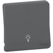 Weekendaanbieding Schneider Electric Merten MUR34202 Mureva Styl Enkele wip met symbool "lamp" Modulair Antraciet